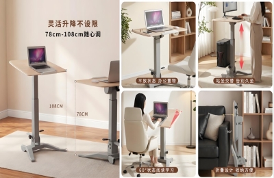 租房用升降桌后的空间利用优化案例