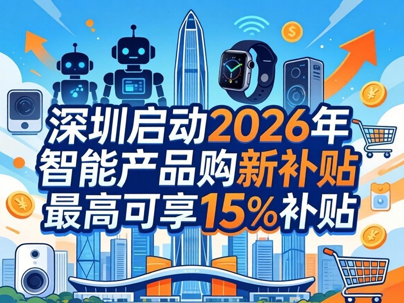  深圳启动2026年智能产品购新补贴 最高可享15%补贴